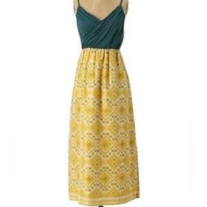 Anthropology Edme & Esyllte Silk Midi / Maxi Dress Size 8